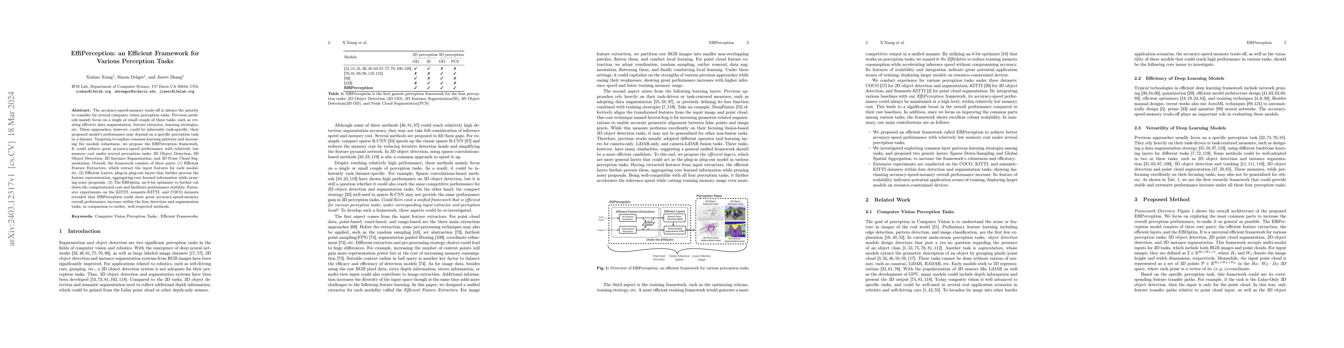 Thumbnail for EffiPerception: an Efficient Framework for Various Perception Tasks