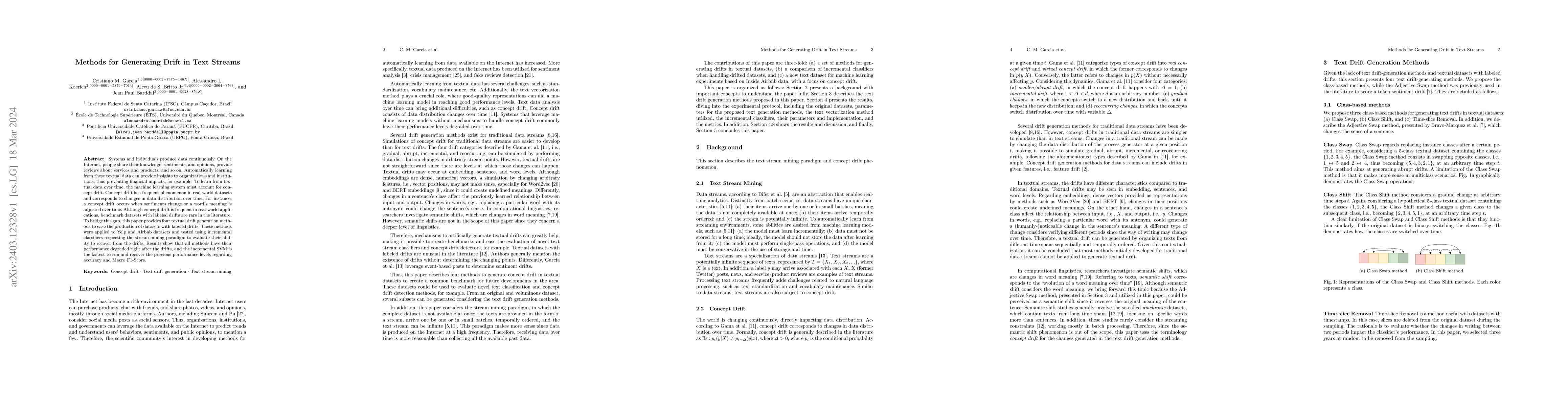 Thumbnail for Methods for Generating Drift in Text Streams