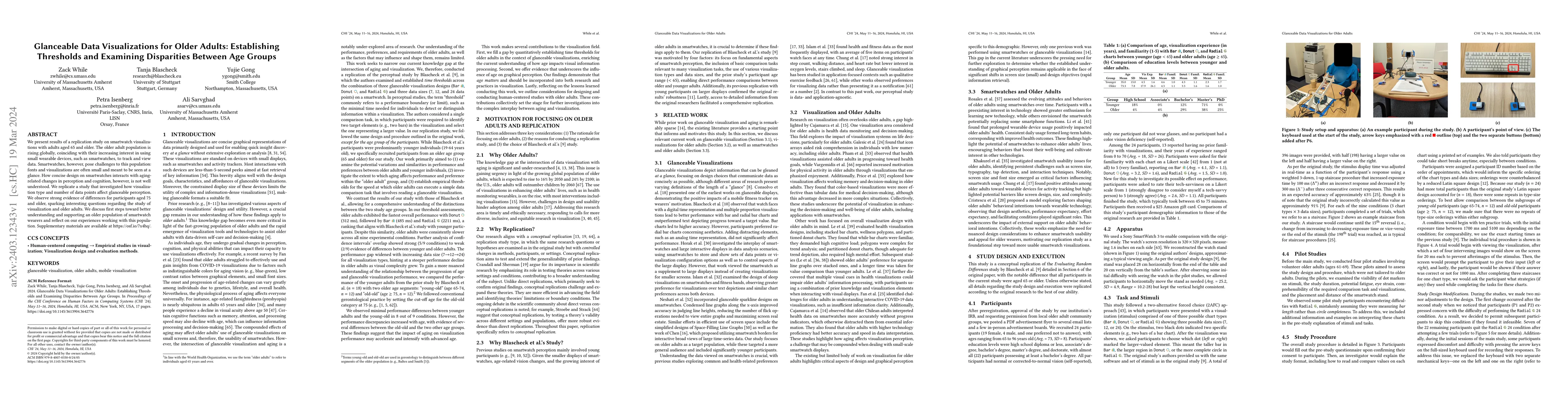 Thumbnail for Glanceable Data Visualizations for Older Adults: Establishing Thresholds
  and Examining Disparities Between Age Groups