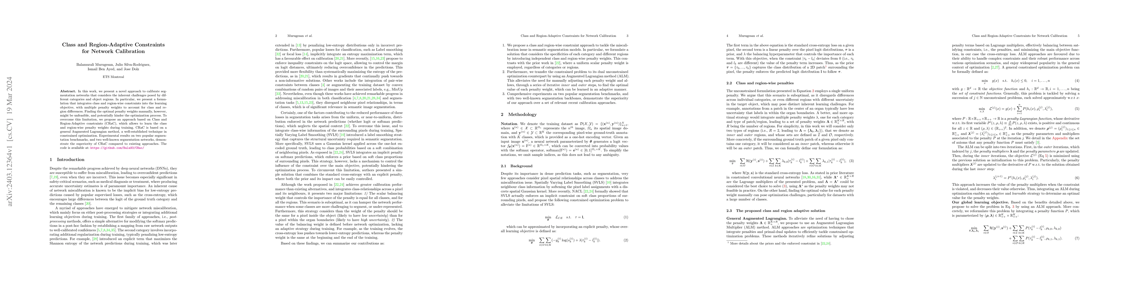 Thumbnail for Class and Region-Adaptive Constraints for Network Calibration