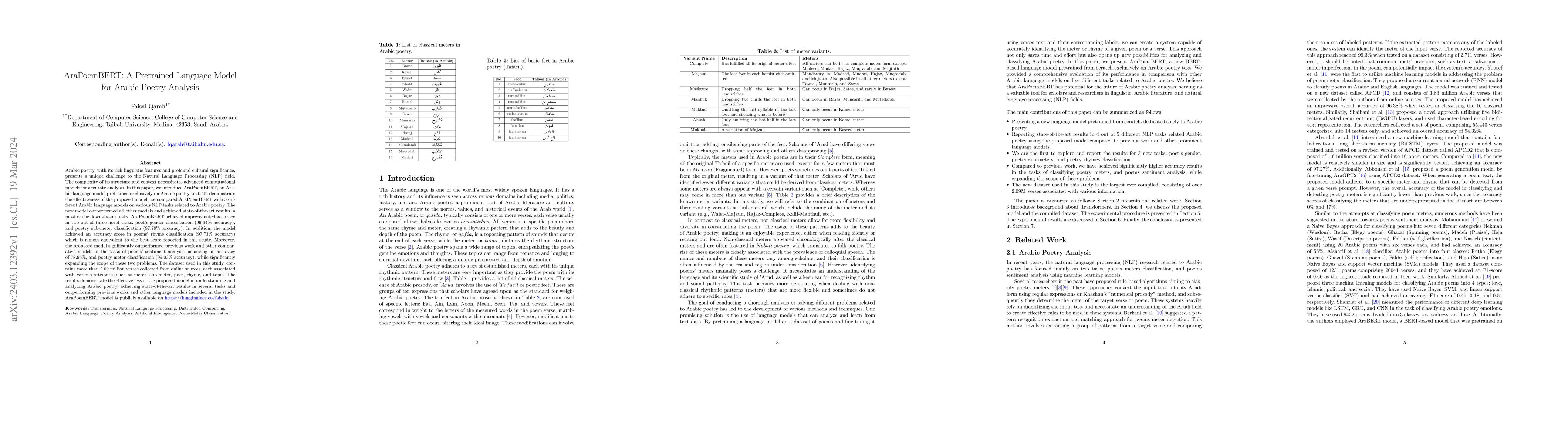 Thumbnail for AraPoemBERT: A Pretrained Language Model for Arabic Poetry Analysis