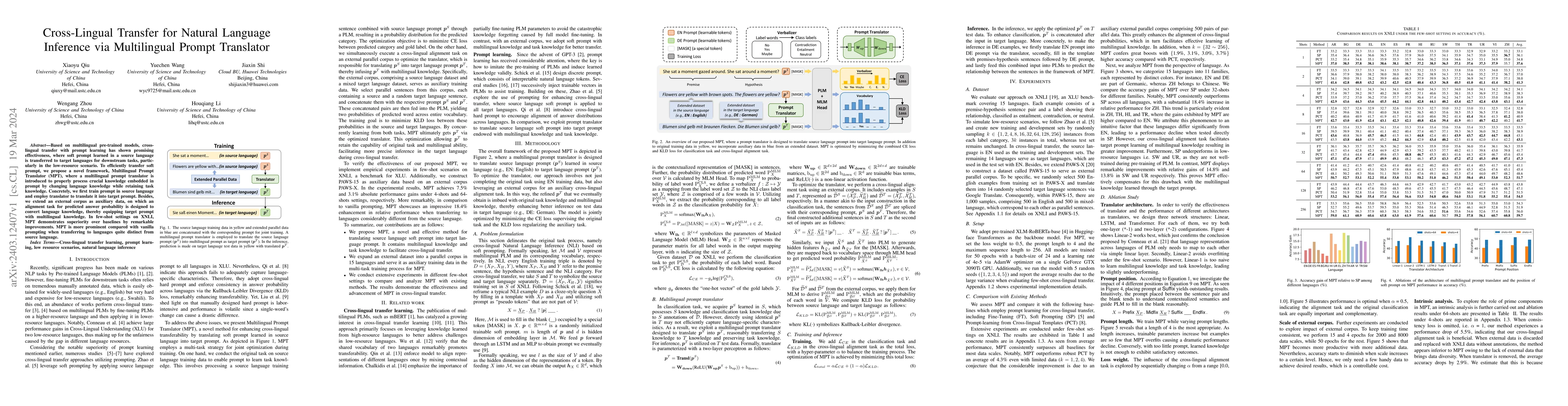 Thumbnail for Cross-Lingual Transfer for Natural Language Inference via Multilingual
  Prompt Translator