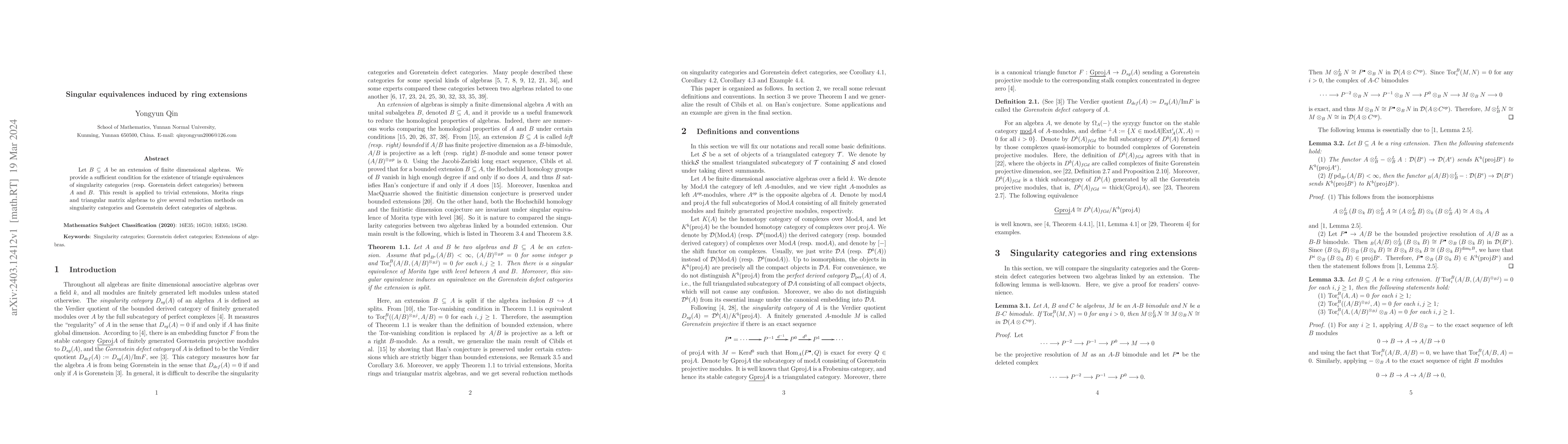 Thumbnail for Singular equivalences induced by ring extensions
