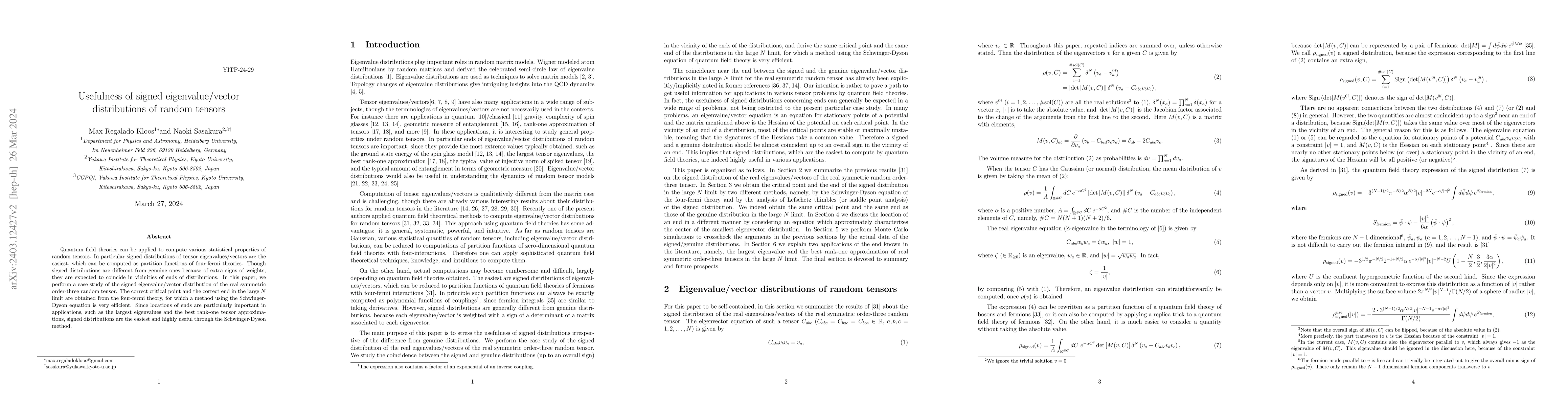 Thumbnail for Usefulness of signed eigenvalue/vector distributions of random tensors