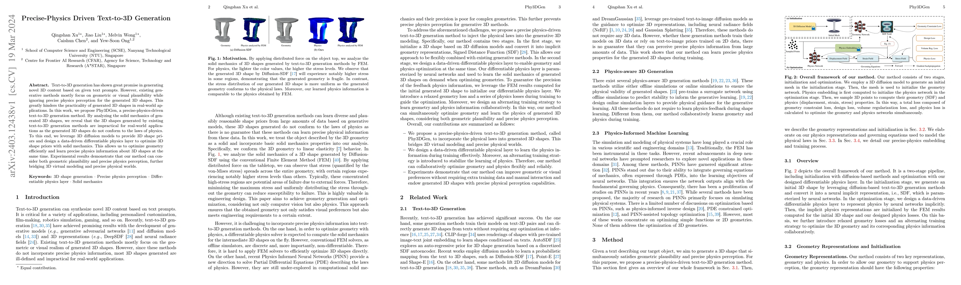 Thumbnail for Precise-Physics Driven Text-to-3D Generation