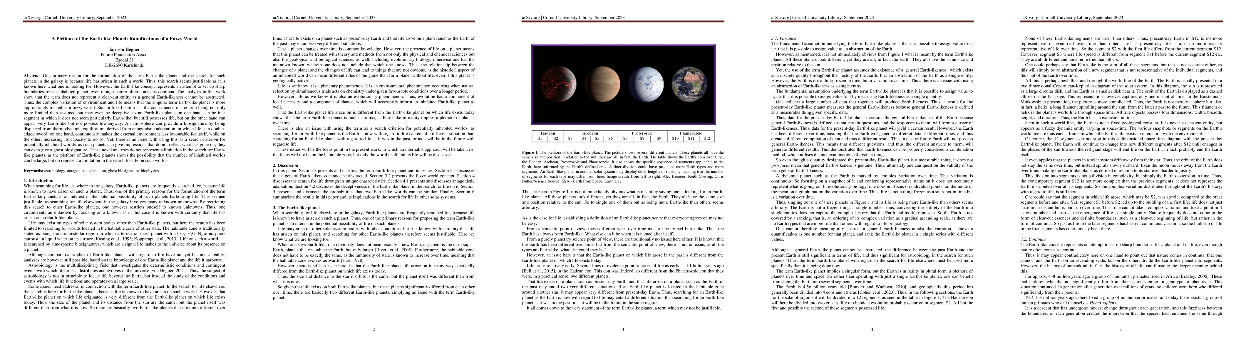 Thumbnail for A Plethora of the Earth-like Planet: Ramifications of a Fuzzy World