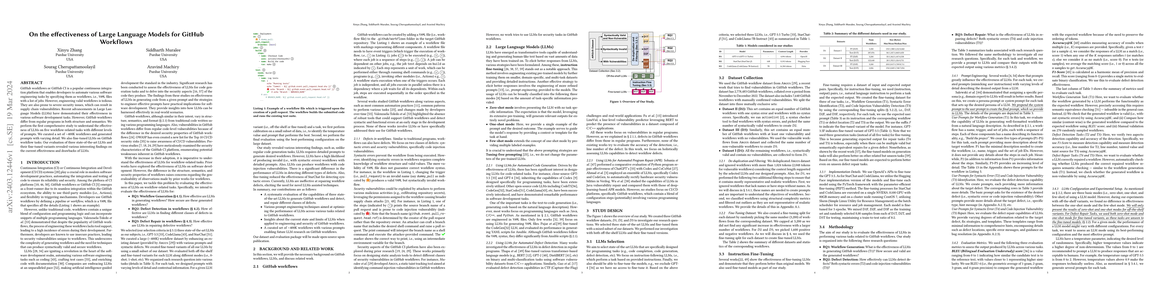 Thumbnail for On the effectiveness of Large Language Models for GitHub Workflows
