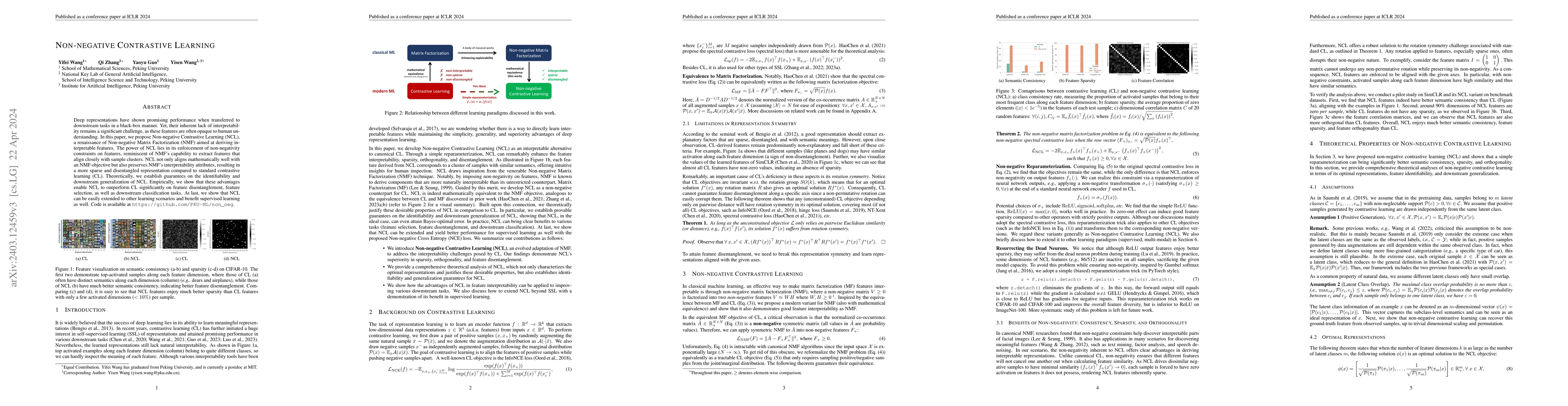 Thumbnail for Non-negative Contrastive Learning