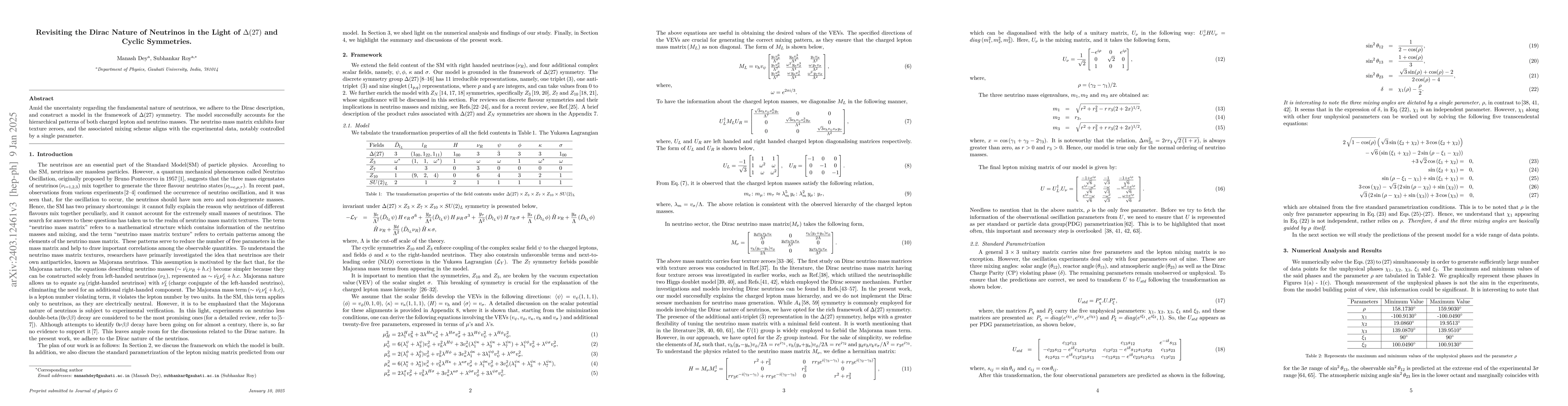 Thumbnail for Revisiting the Dirac Nature of Neutrinos
