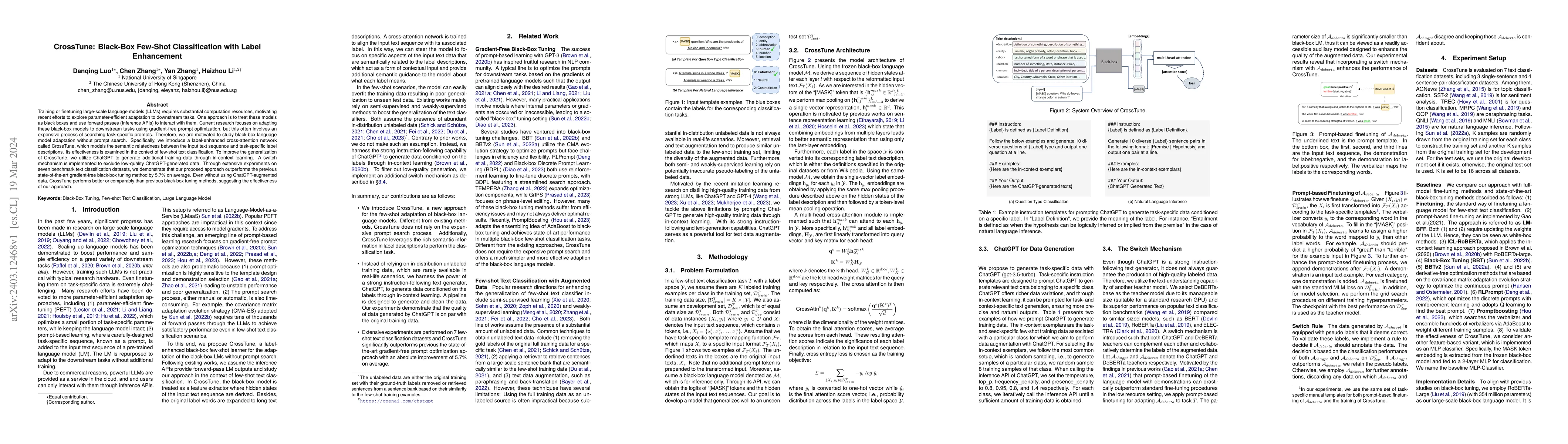 Thumbnail for CrossTune: Black-Box Few-Shot Classification with Label Enhancement