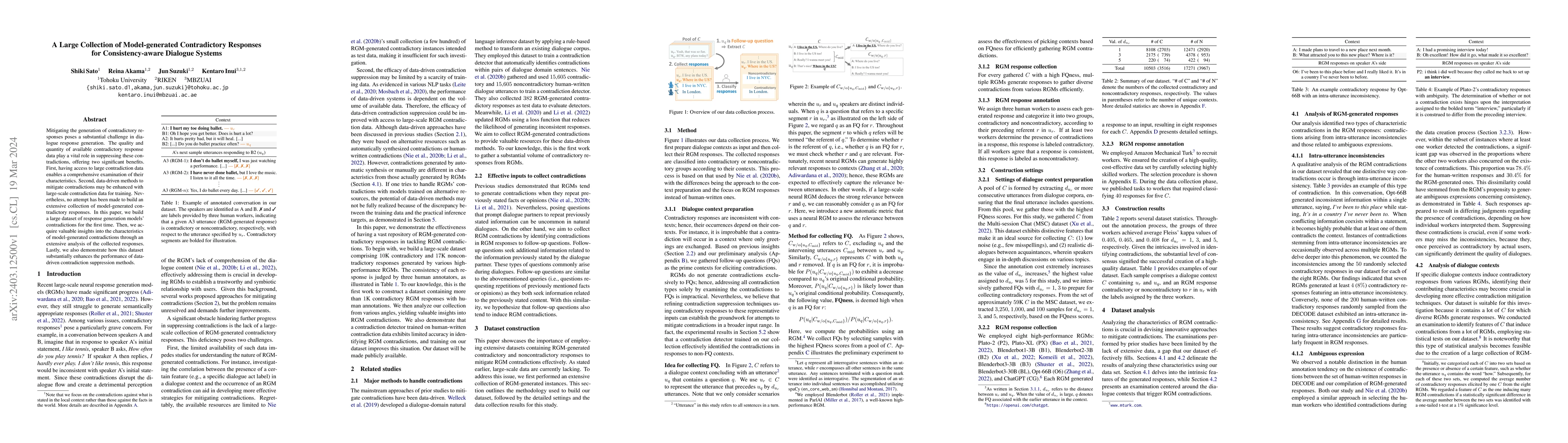 Thumbnail for A Large Collection of Model-generated Contradictory Responses for
  Consistency-aware Dialogue Systems