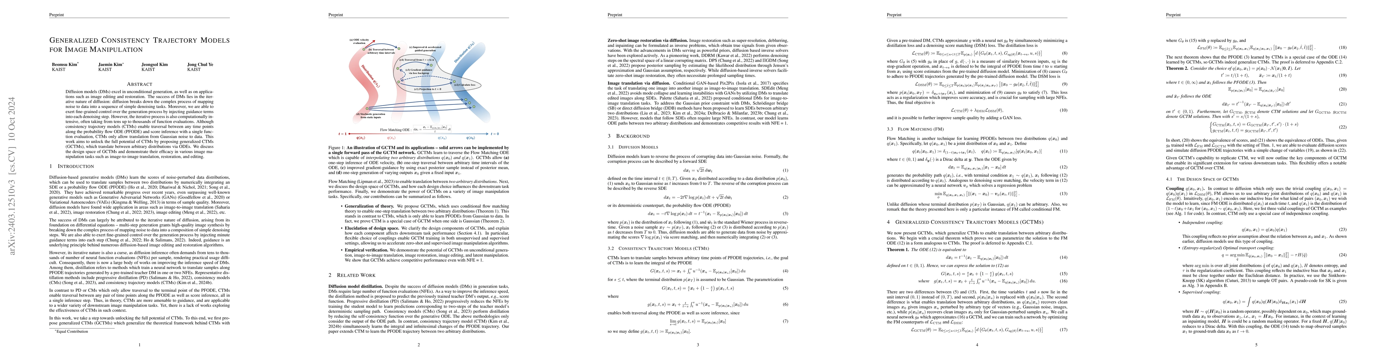 Thumbnail for Generalized Consistency Trajectory Models for Image Manipulation