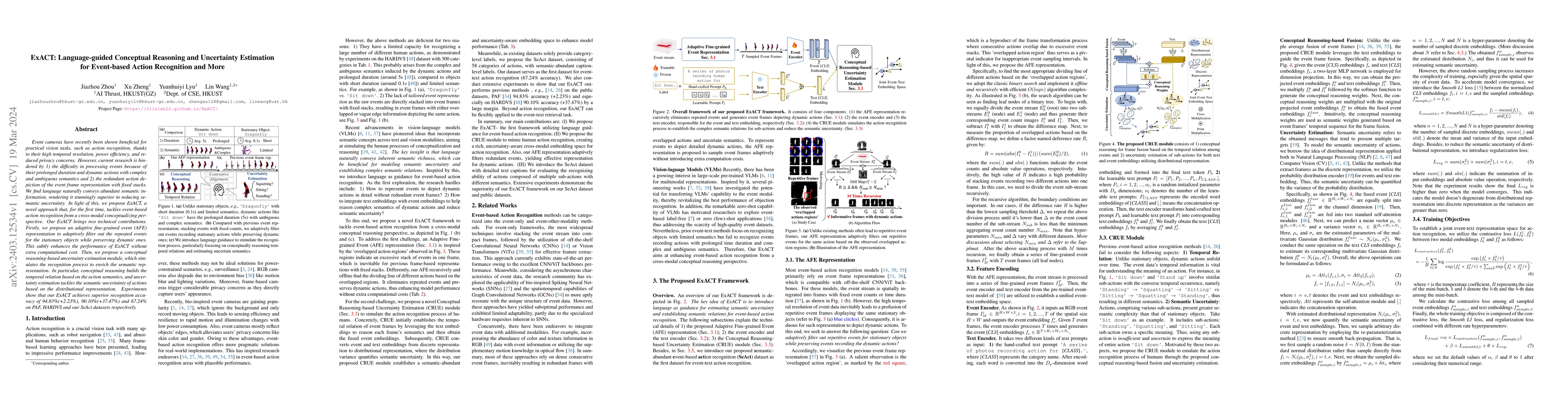Thumbnail for ExACT: Language-guided Conceptual Reasoning and Uncertainty Estimation
  for Event-based Action Recognition and More