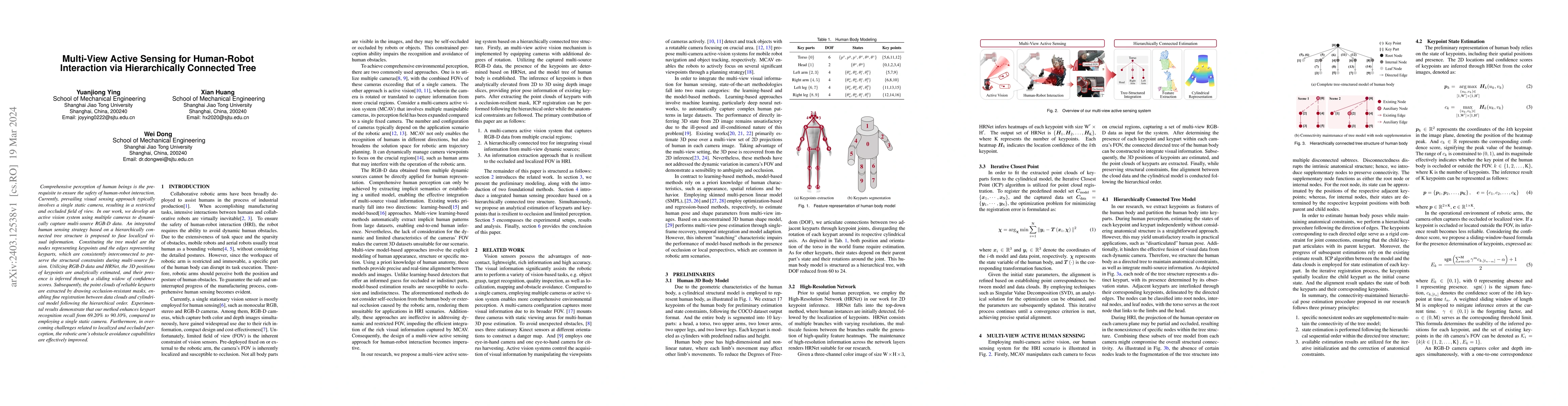 Thumbnail for Multi-View Active Sensing for Human-Robot Interaction via Hierarchically
  Connected Tree