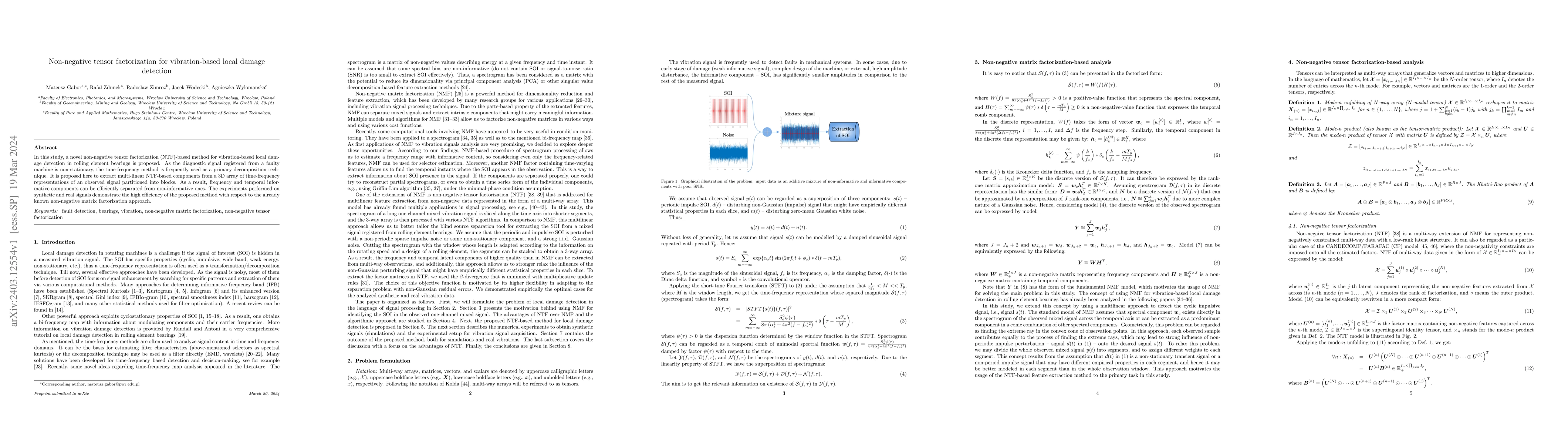 Thumbnail for Non-negative tensor factorization for vibration-based local damage
  detection