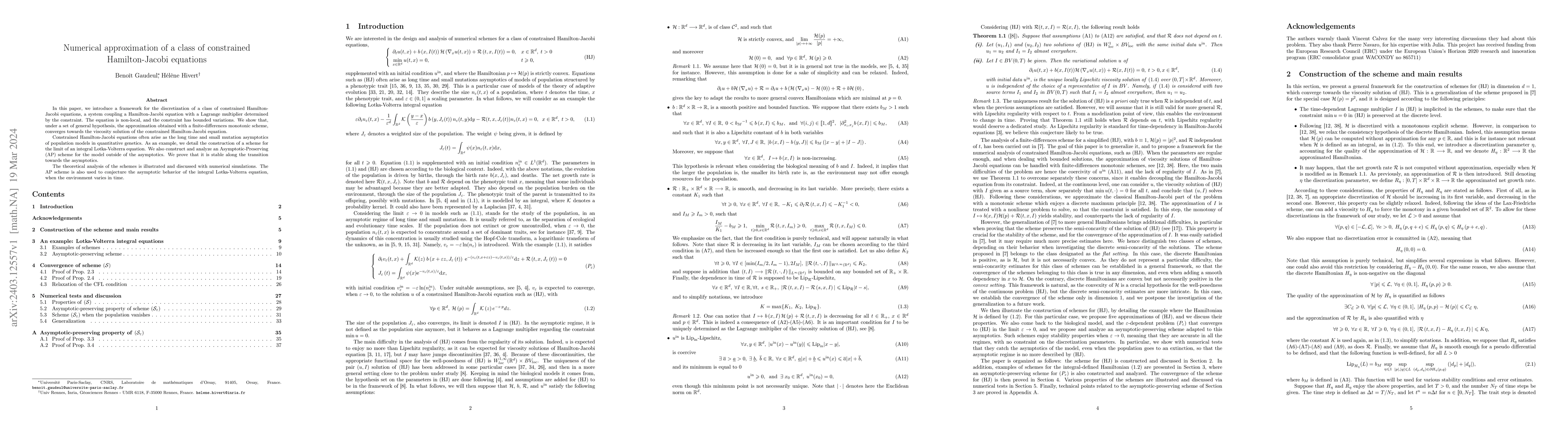 Thumbnail for Numerical approximation of a class of constrained Hamilton-Jacobi
  equations