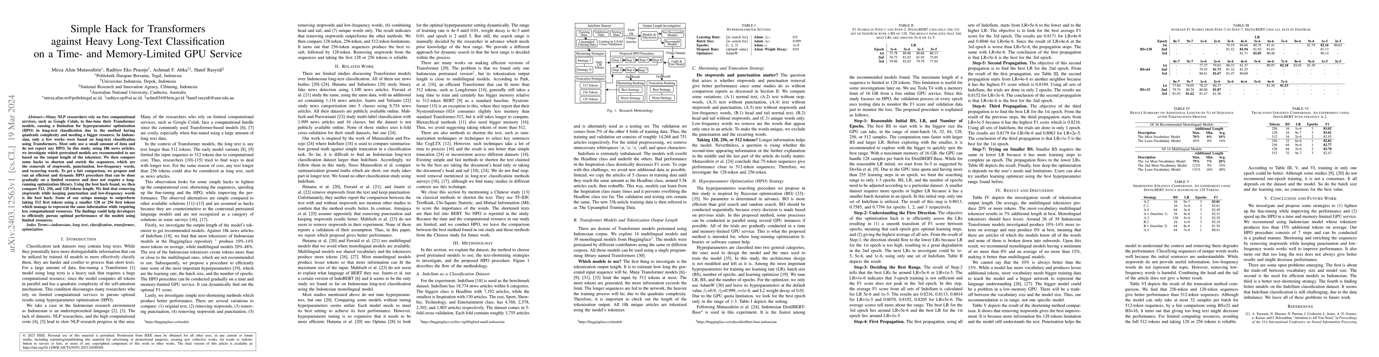 Thumbnail for Simple Hack for Transformers against Heavy Long-Text Classification on a
  Time- and Memory-Limited GPU Service