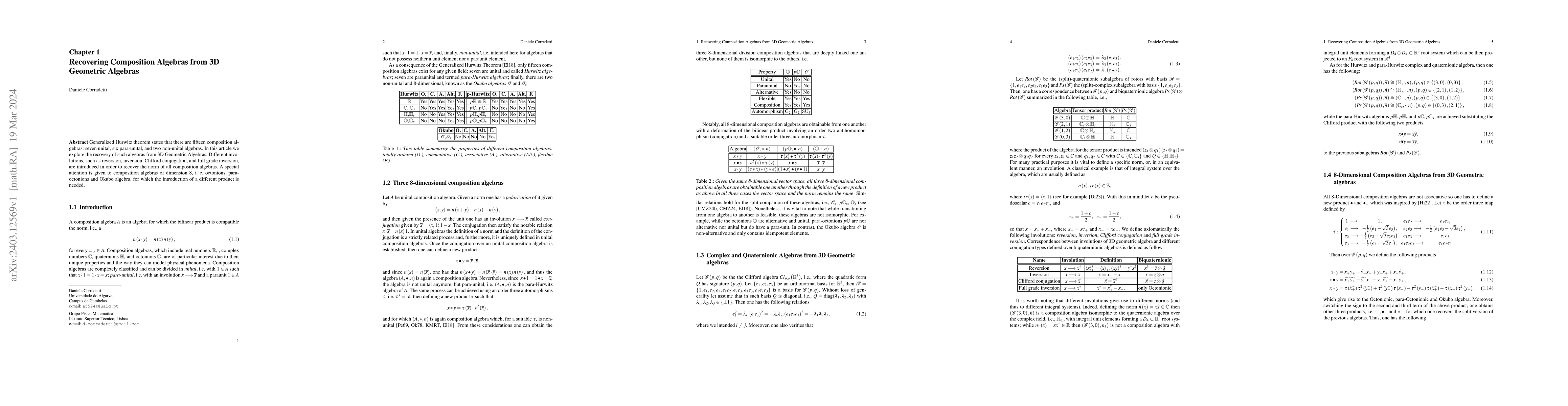 Thumbnail for Recovering Composition Algebras from 3D Geometric Algebras