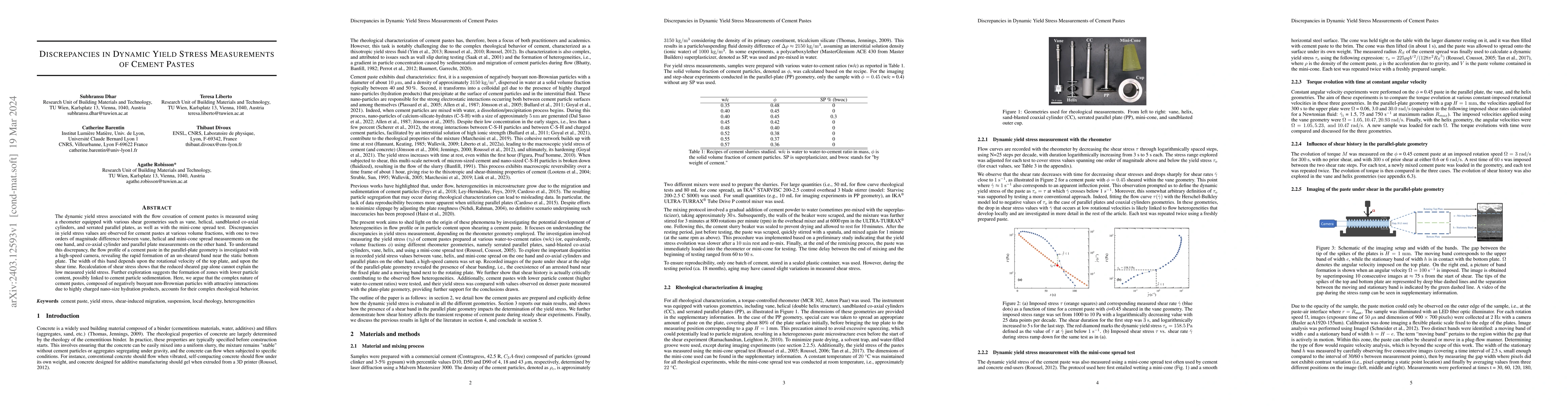 Thumbnail for Discrepancies in dynamic yield stress measurements of cement pastes