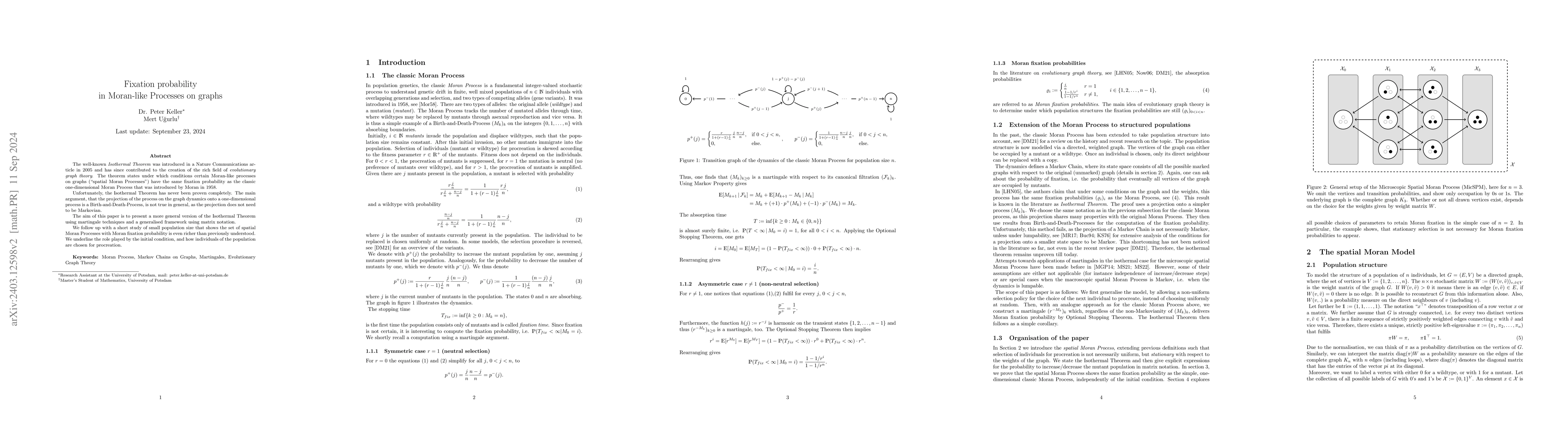 Thumbnail for Invariance of fixation probability in Moran-like Processes on graphs