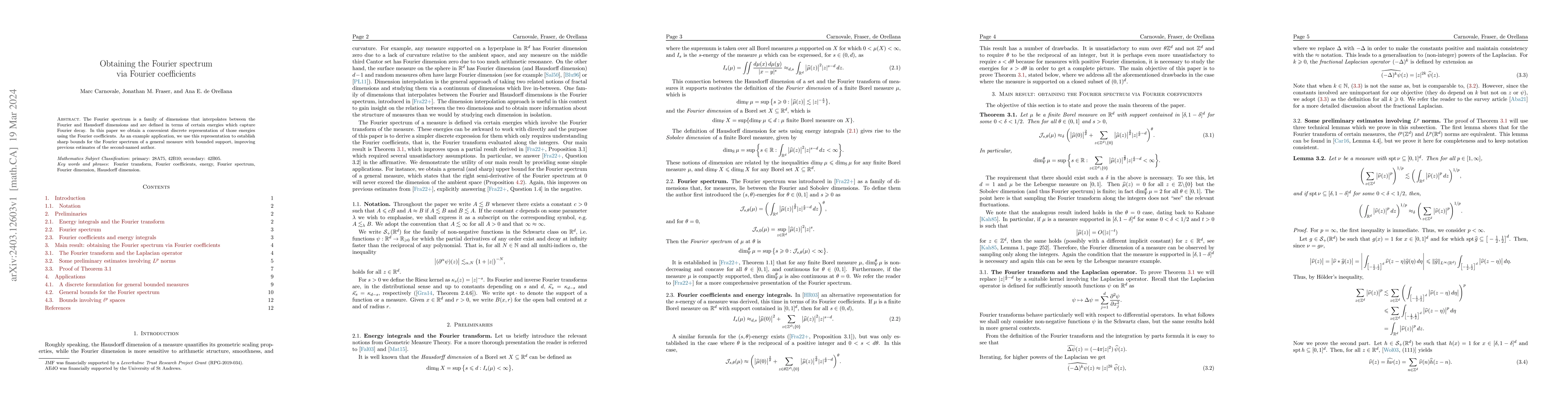 Thumbnail for Obtaining the Fourier spectrum via Fourier coefficients