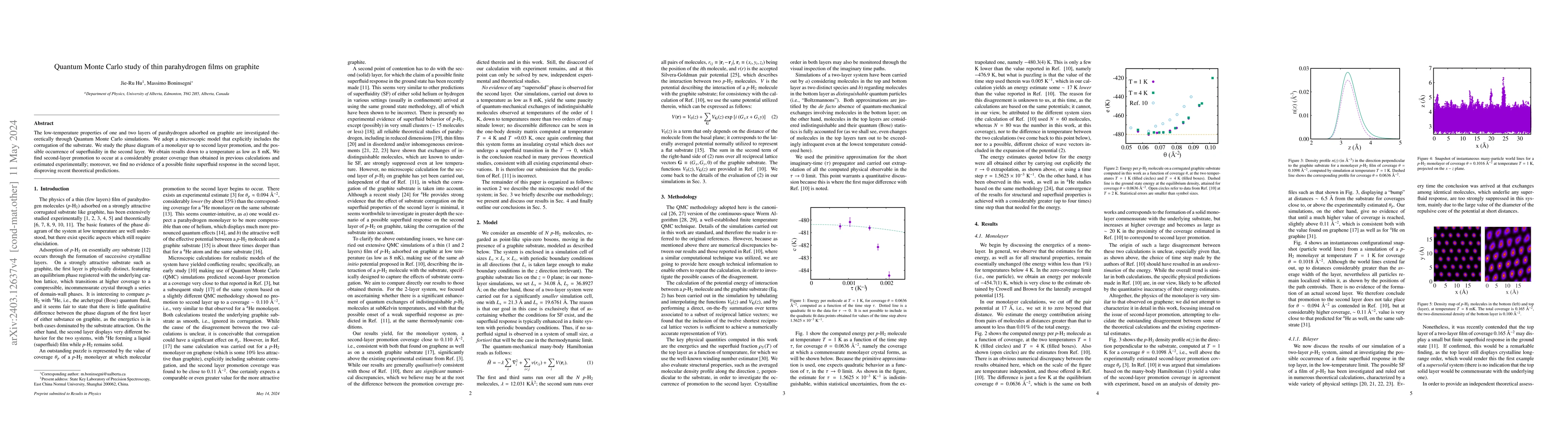 Thumbnail for Quantum Monte Carlo study of thin parahydrogen films on graphite