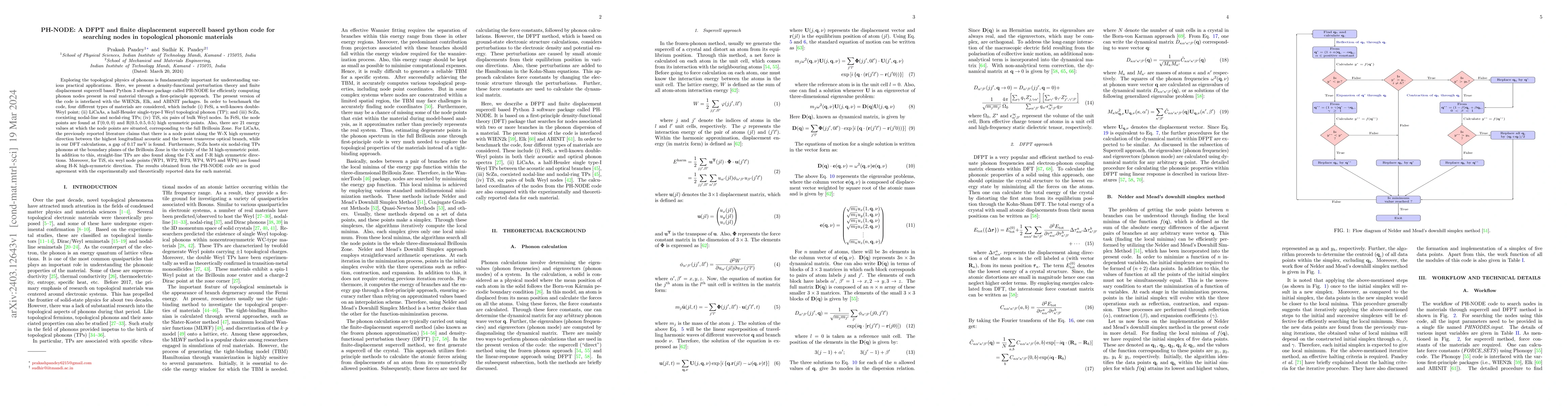 Thumbnail for PH-NODE: A DFPT and finite displacement supercell based python code for
  searching nodes in topological phononic materials