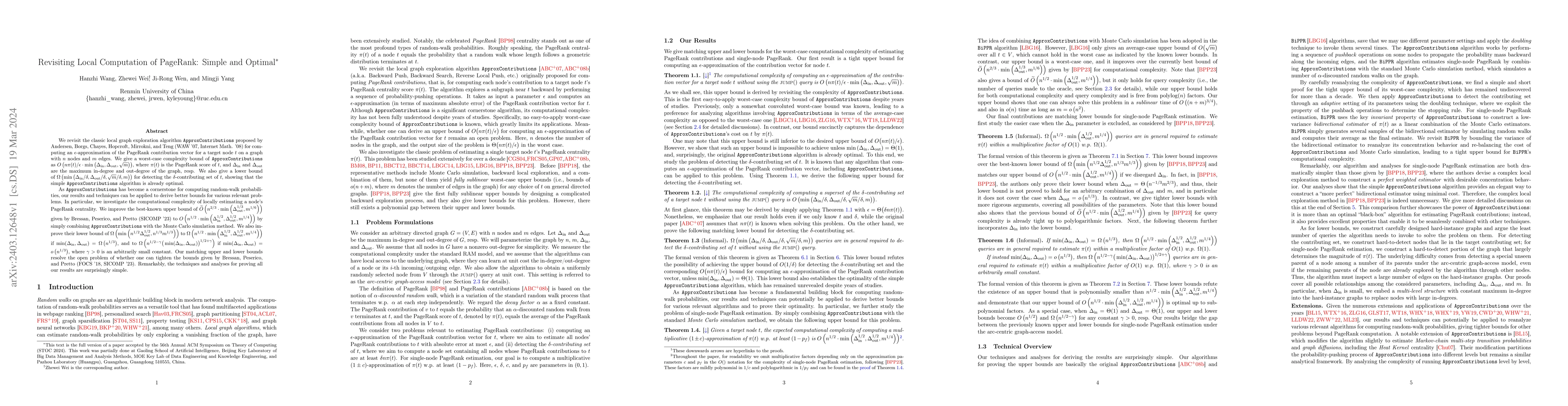 Thumbnail for Revisiting Local Computation of PageRank: Simple and Optimal