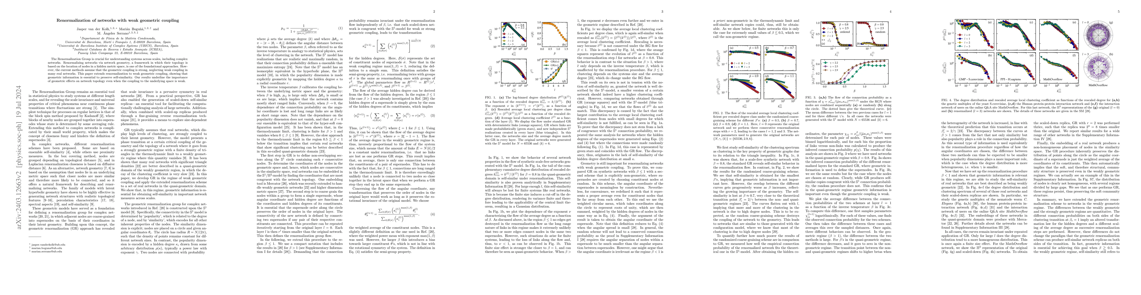 Thumbnail for Renormalization of networks with weak geometric coupling