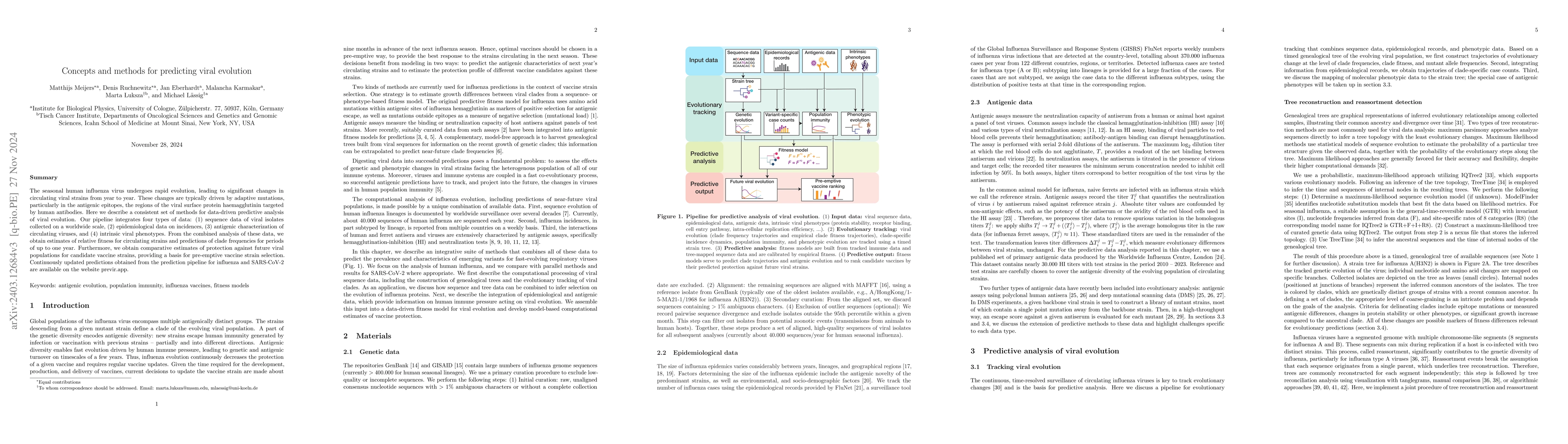 Thumbnail for Concepts and methods for predicting viral evolution