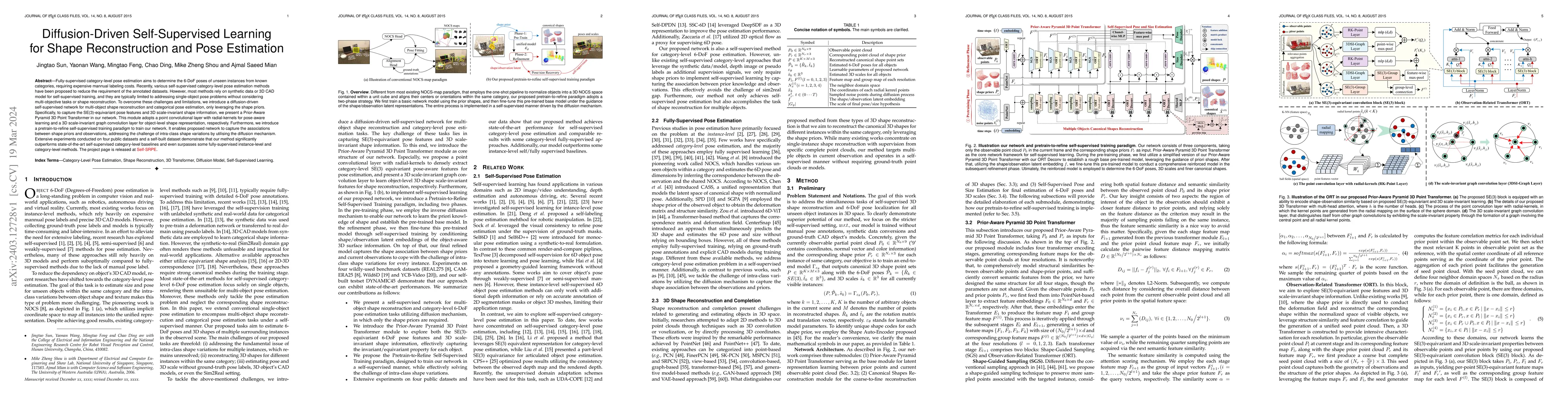 Thumbnail for Diffusion-Driven Self-Supervised Learning for Shape Reconstruction and
  Pose Estimation