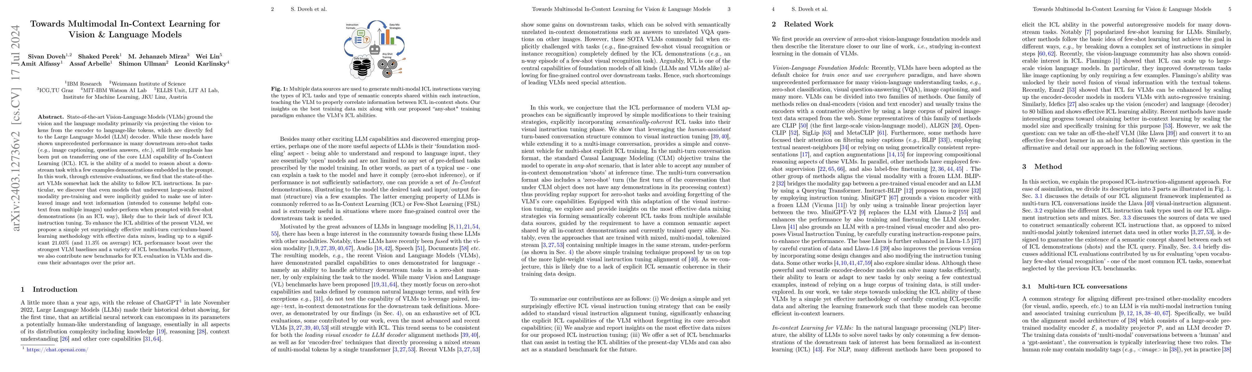 Thumbnail for Towards Multimodal In-Context Learning for Vision & Language Models