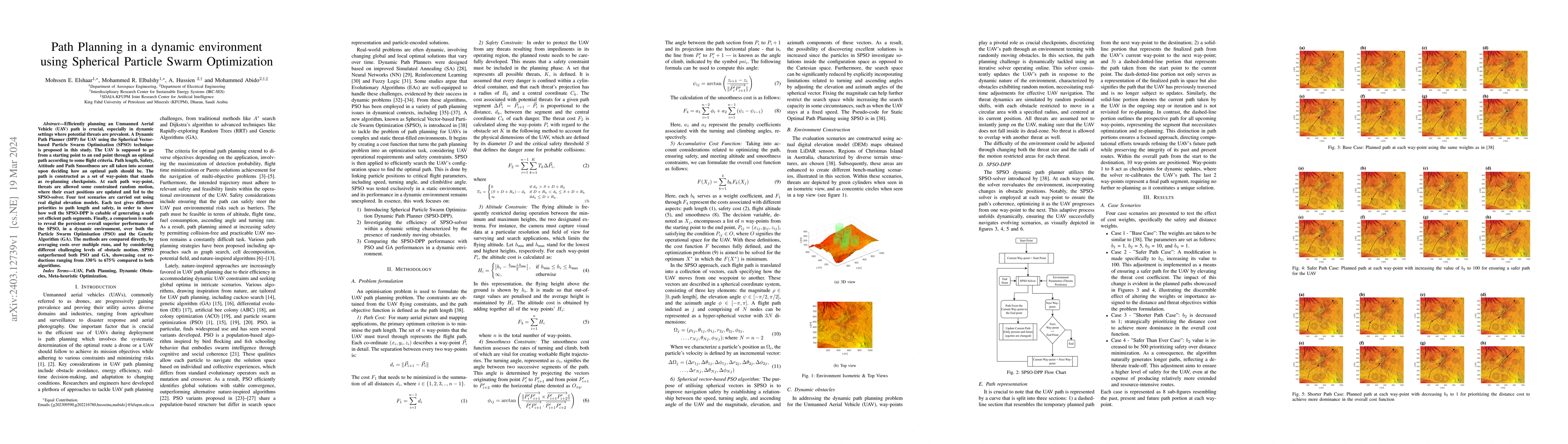 Thumbnail for Path Planning in a dynamic environment using Spherical Particle Swarm
  Optimization