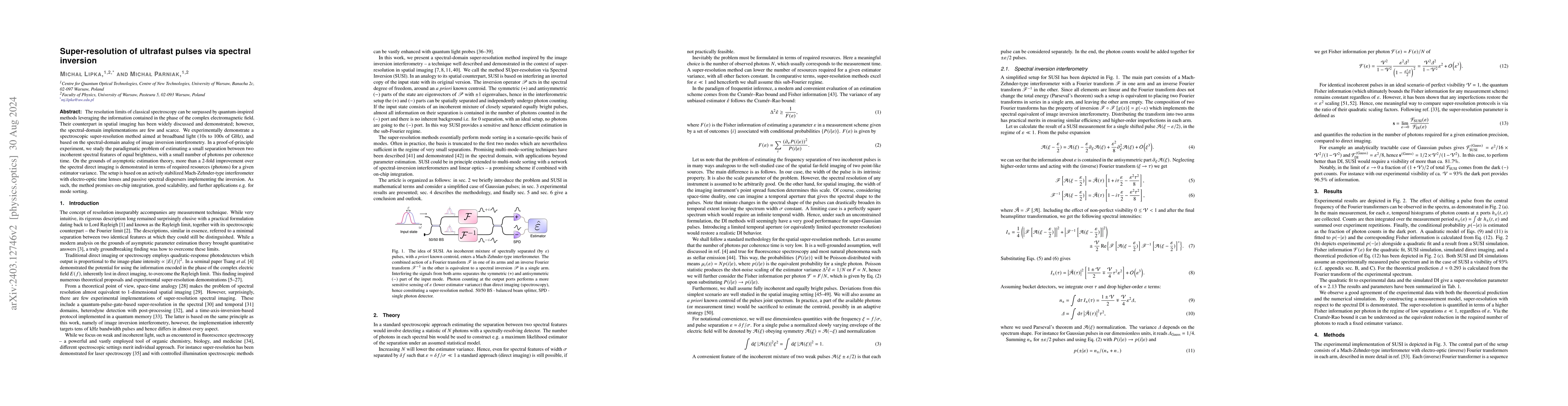 Thumbnail for Super-resolution of ultrafast pulses via spectral inversion