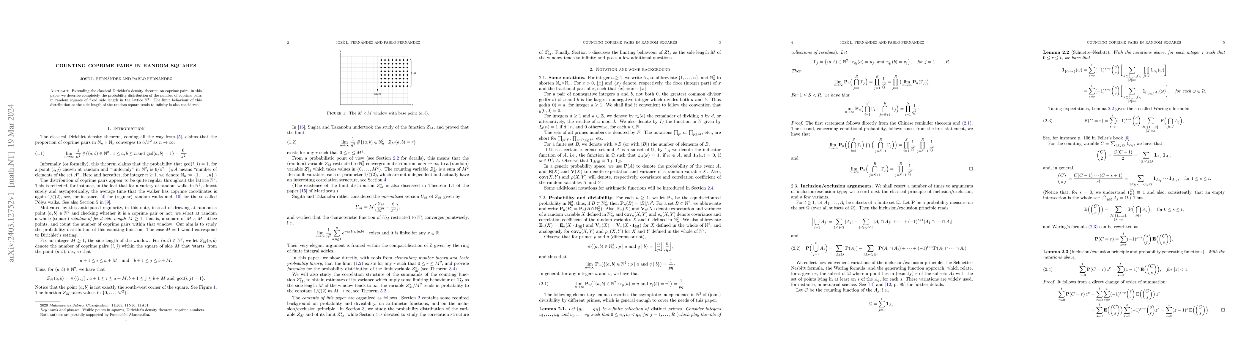 Thumbnail for Counting coprime pairs in random squares