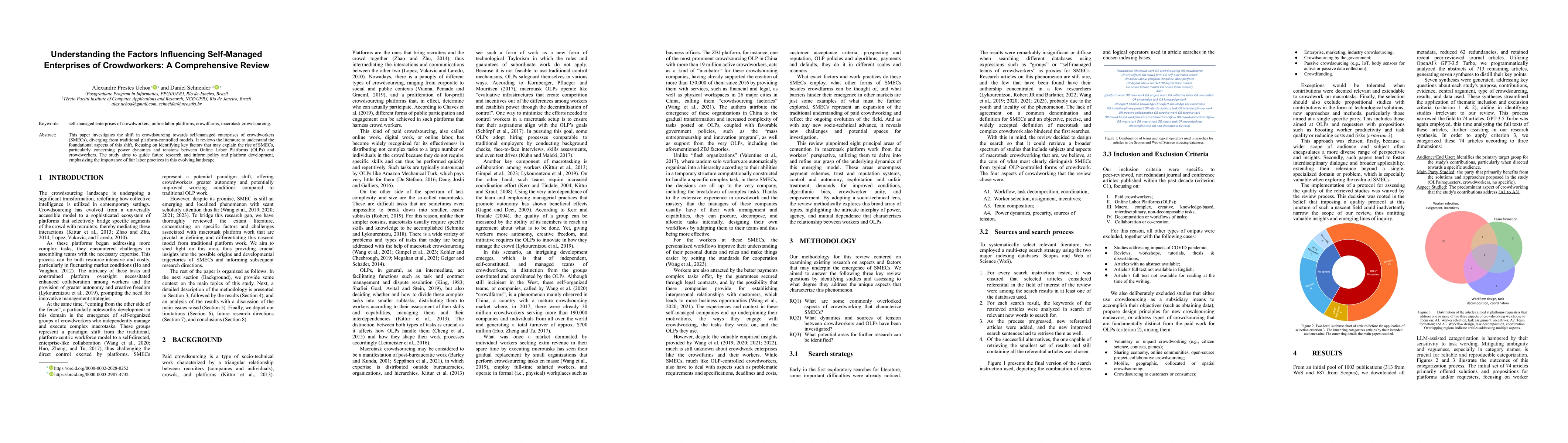 Thumbnail for Understanding the Factors Influencing Self-Managed Enterprises of
  Crowdworkers: A Comprehensive Review