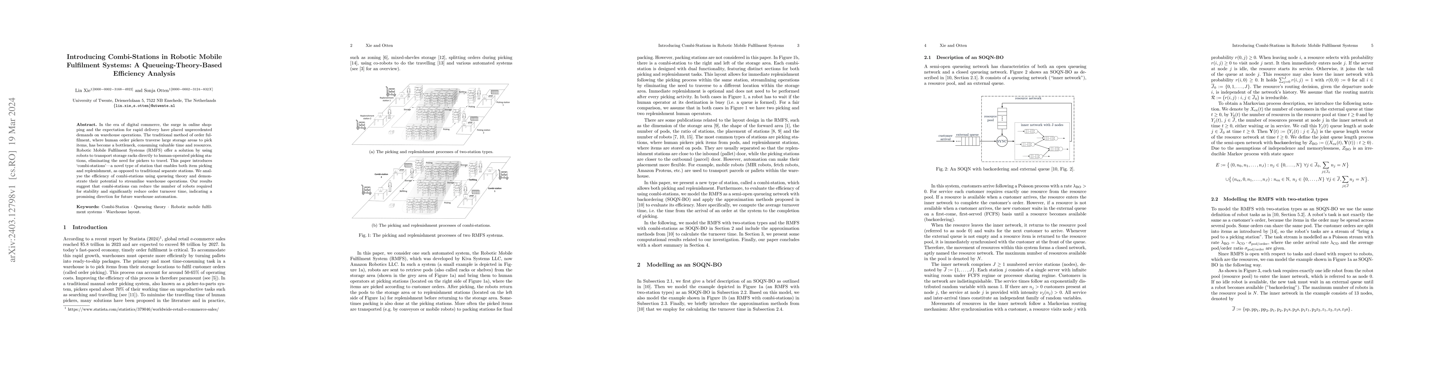 Thumbnail for Introducing Combi-Stations in Robotic Mobile Fulfilment Systems: A
  Queueing-Theory-Based Efficiency Analysis
