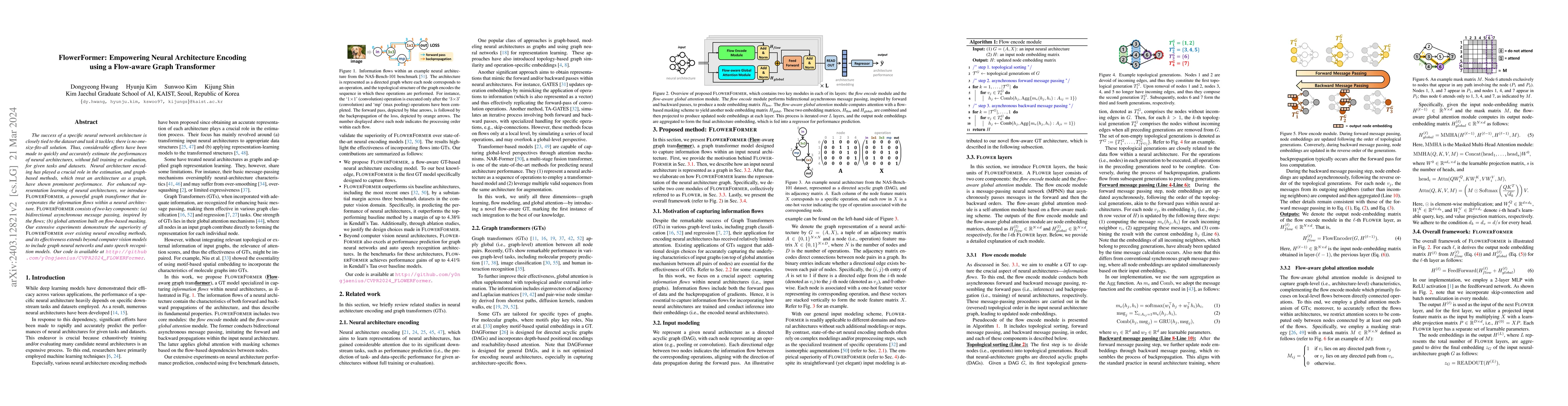 Thumbnail for FlowerFormer: Empowering Neural Architecture Encoding using a Flow-aware
  Graph Transformer