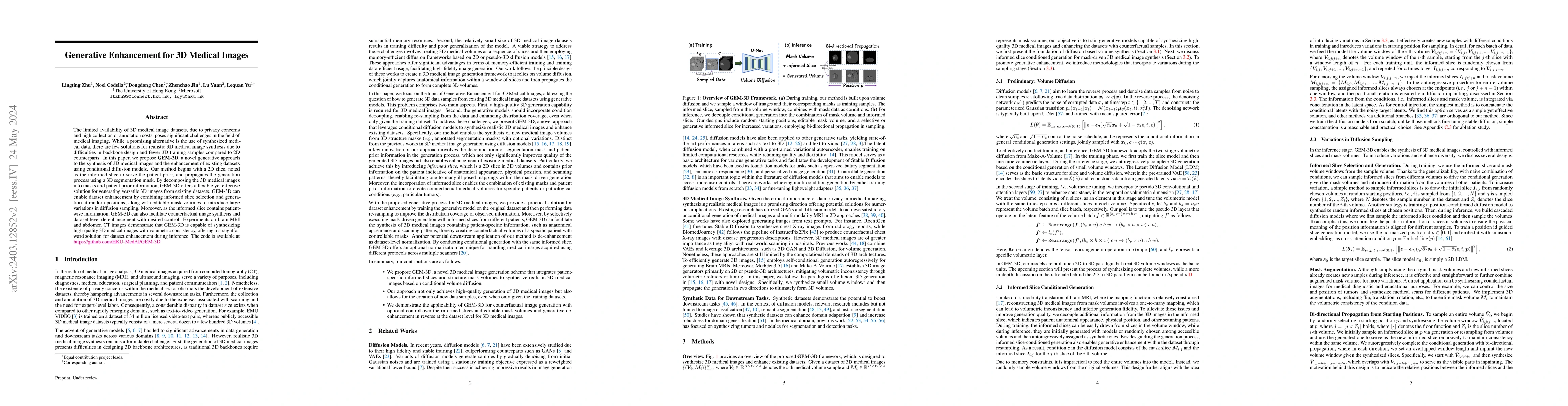 Thumbnail for Generative Enhancement for 3D Medical Images