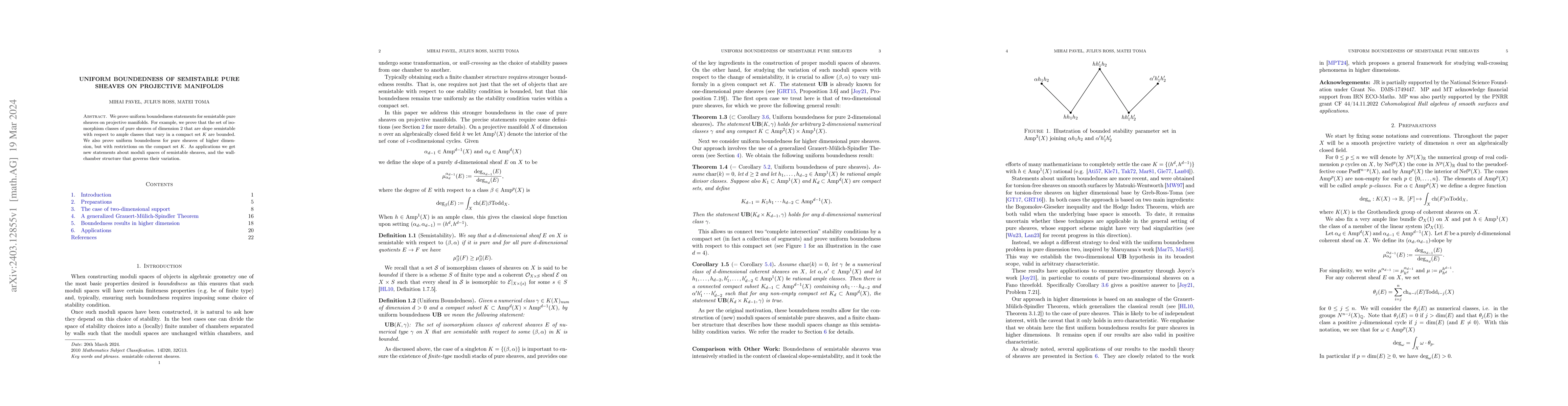 Thumbnail for Uniform boundedness of semistable pure sheaves on projective manifolds