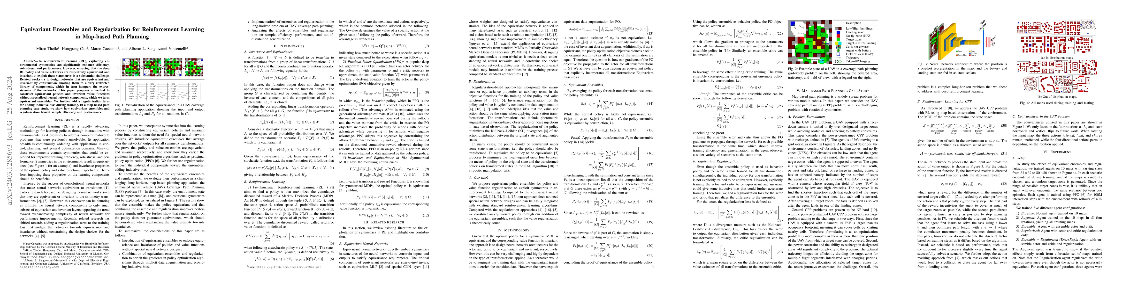 Thumbnail for Equivariant Ensembles and Regularization for Reinforcement Learning in
  Map-based Path Planning