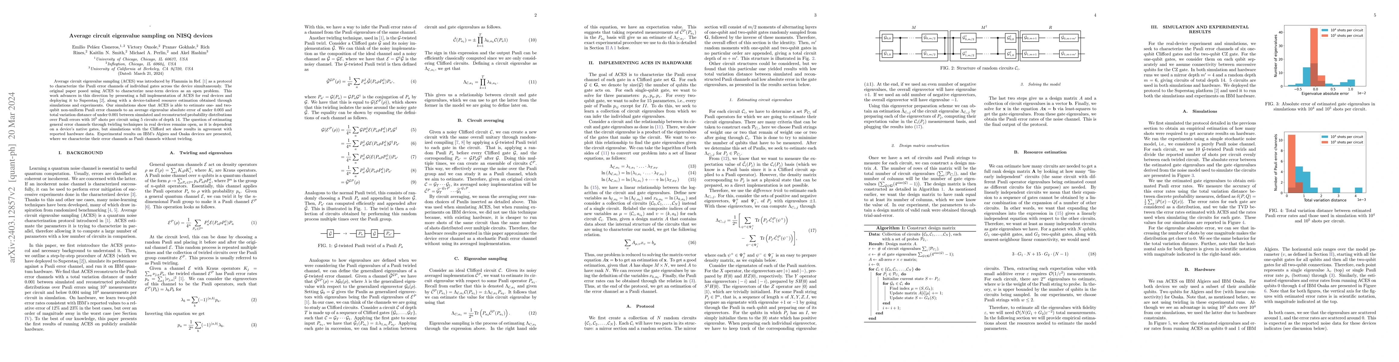 Thumbnail for Average circuit eigenvalue sampling on NISQ devices
