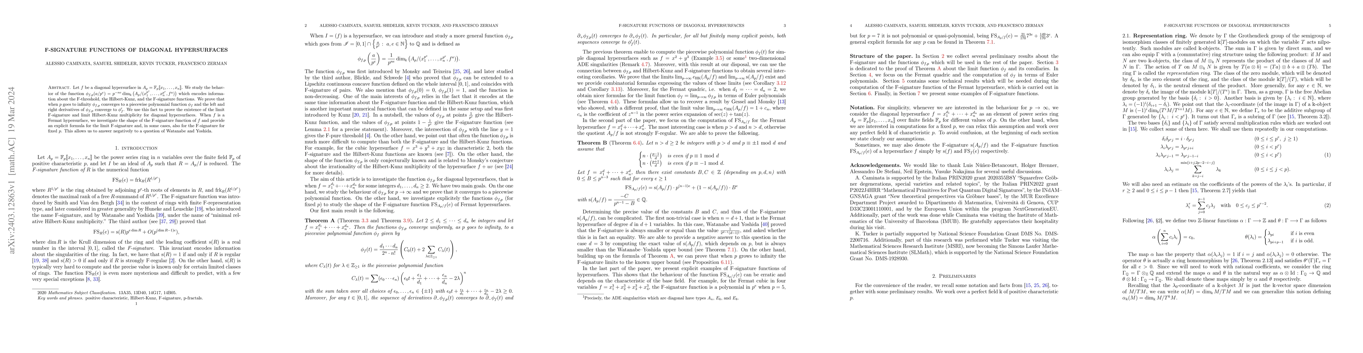 Thumbnail for F-signature functions of diagonal hypersurfaces