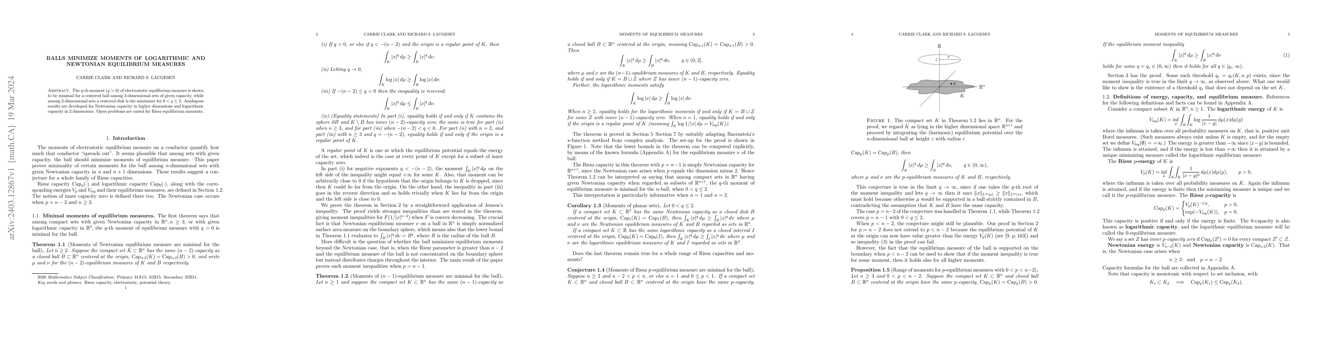 Thumbnail for Balls minimize moments of logarithmic and Newtonian equilibrium measures