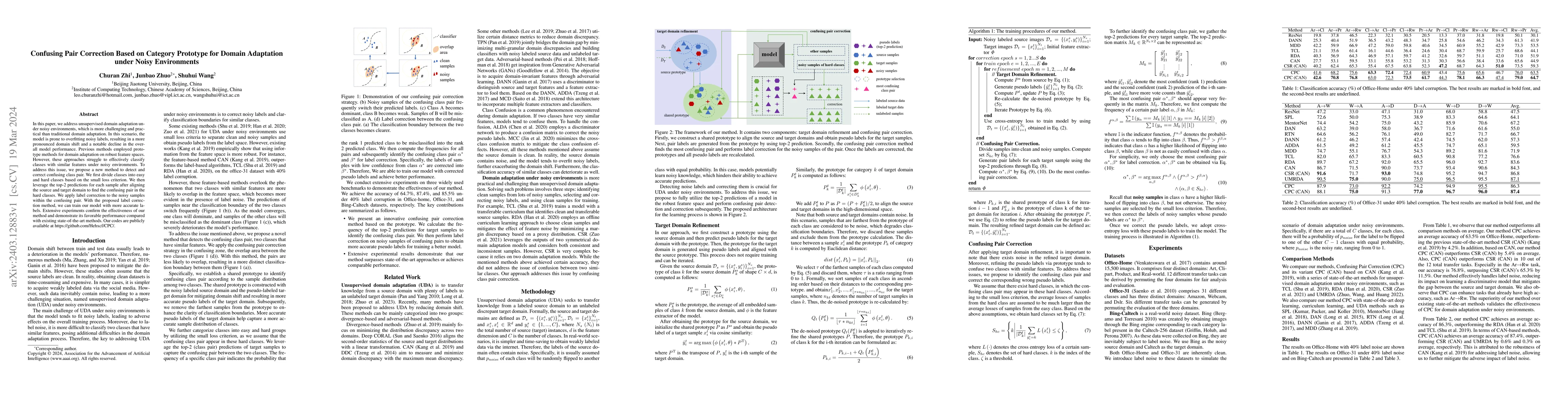 Thumbnail for Confusing Pair Correction Based on Category Prototype for Domain
  Adaptation under Noisy Environments
