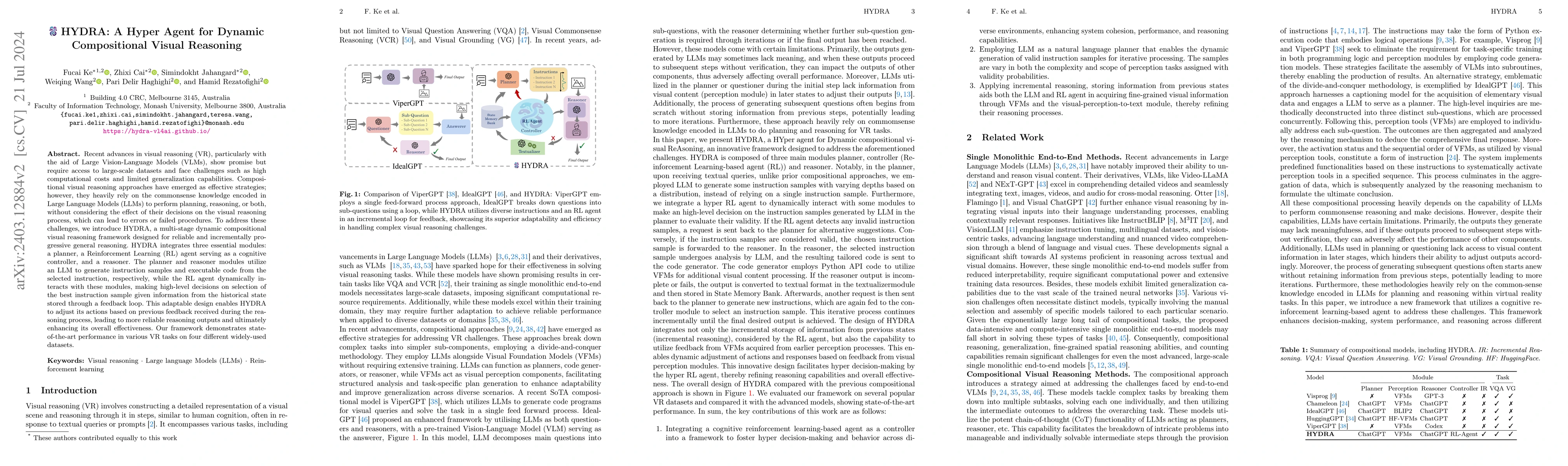 Thumbnail for HYDRA: A Hyper Agent for Dynamic Compositional Visual Reasoning