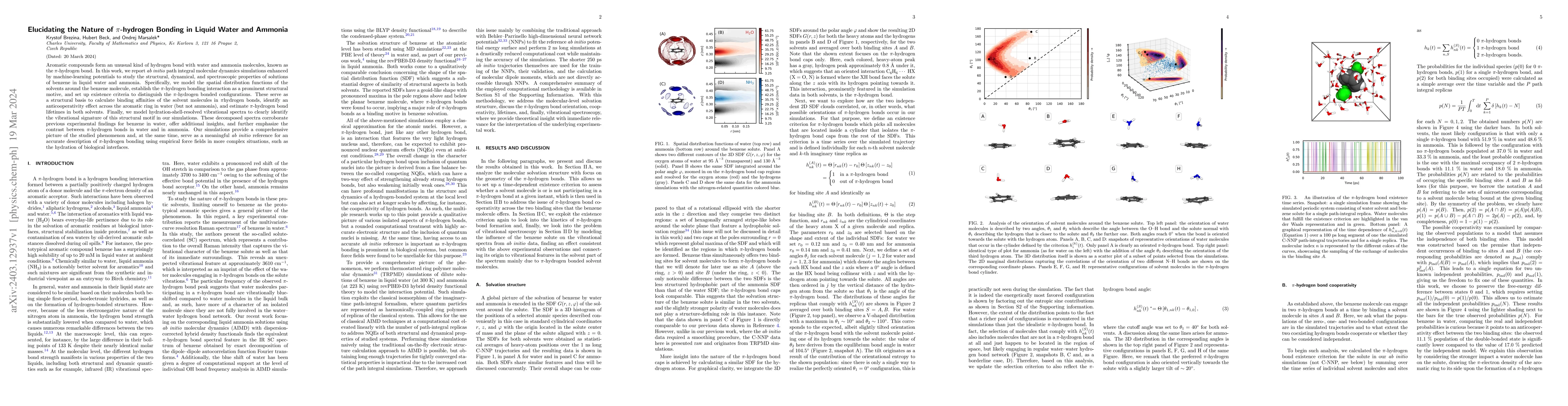 Thumbnail for Elucidating the Nature of $\pi$-hydrogen Bonding in Liquid Water and
  Ammonia