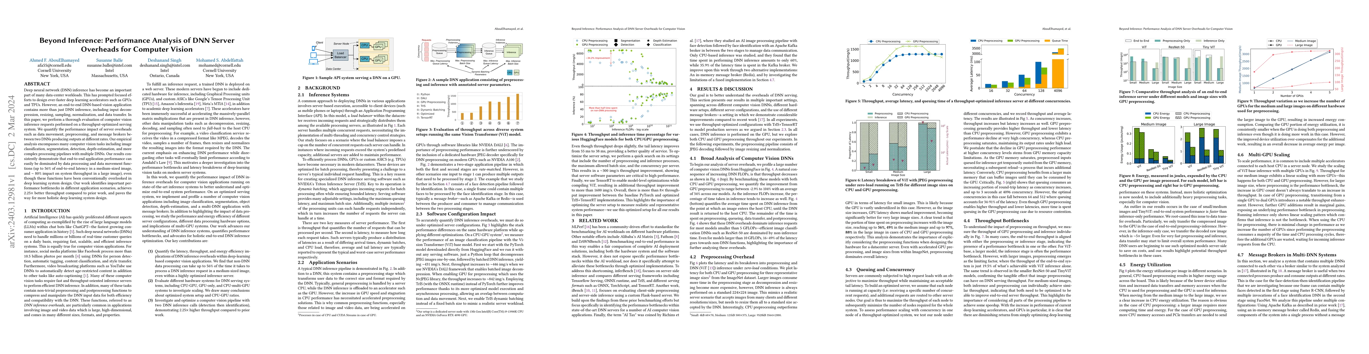 Thumbnail for Beyond Inference: Performance Analysis of DNN Server Overheads for
  Computer Vision