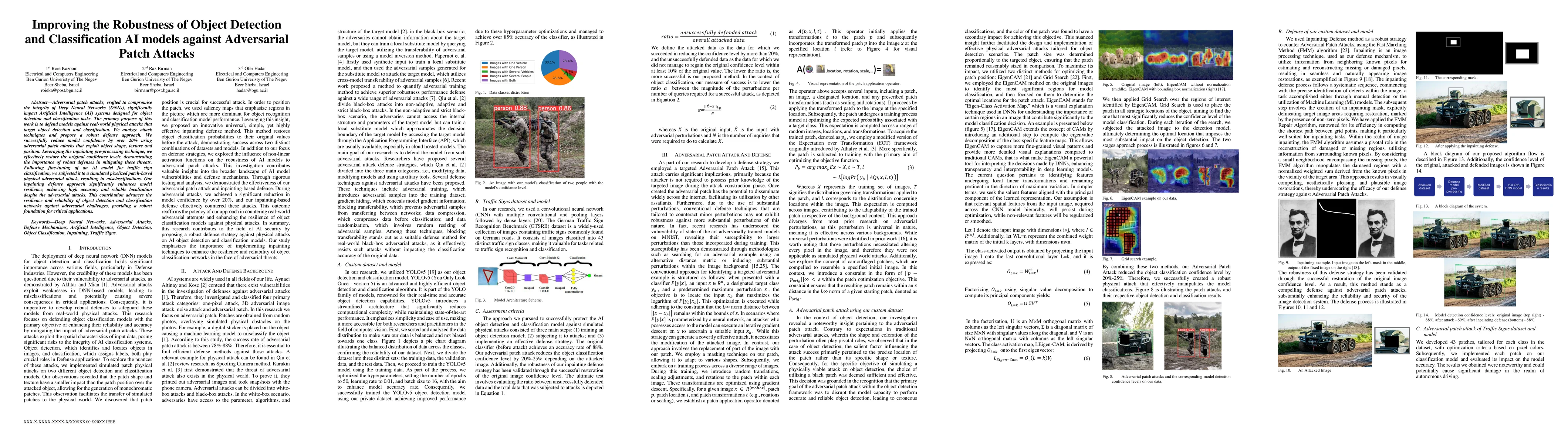 Thumbnail for Improving the Robustness of Object Detection and Classification AI
  models against Adversarial Patch Attacks