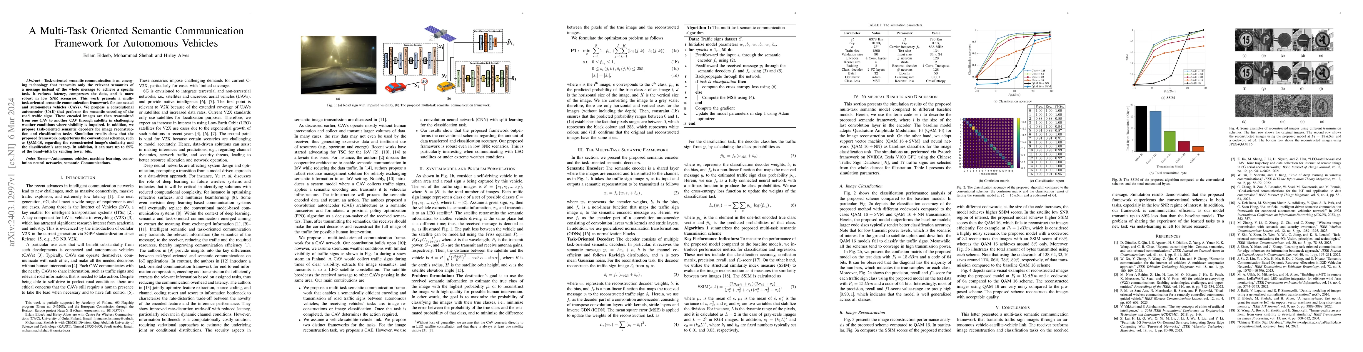 Thumbnail for A Multi-Task Oriented Semantic Communication Framework for Autonomous
  Vehicles